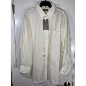 Claybrooke Wrinkle Free Button Down Dress Shirt (Men’s Size 18 1/2-34/35) • NWT